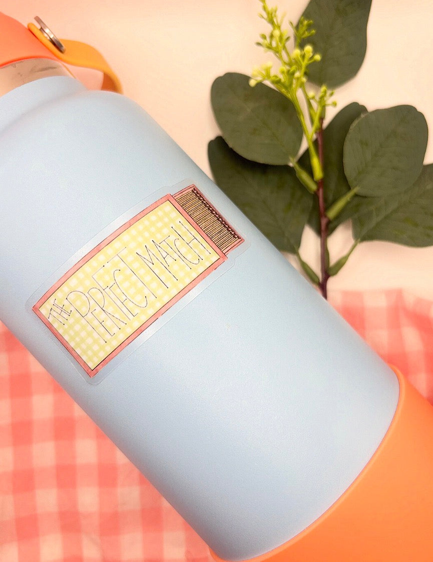 The Perfect Match Watercolor Die-Cut Sticker
