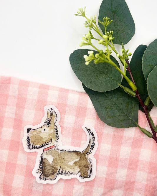 Scottish Terrier Watercolor Die-Cut Sticker