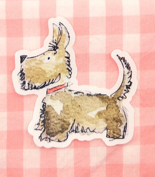 Scottish Terrier Watercolor Die-Cut Sticker