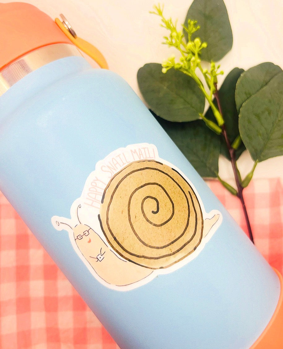 Happy Snail Mail Die-Cut Sticker
