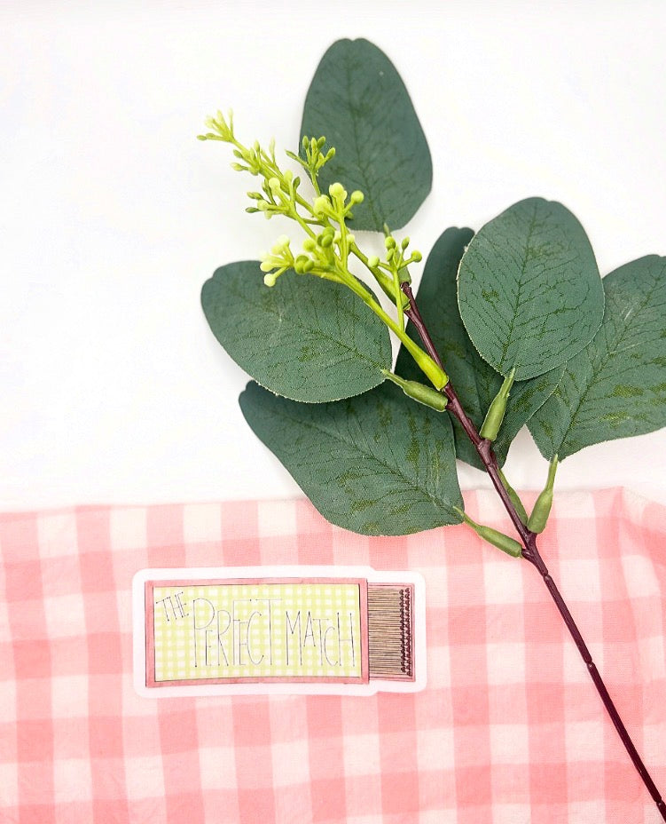 The Perfect Match Watercolor Die-Cut Sticker