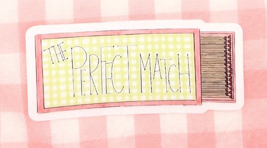 The Perfect Match Watercolor Die-Cut Sticker